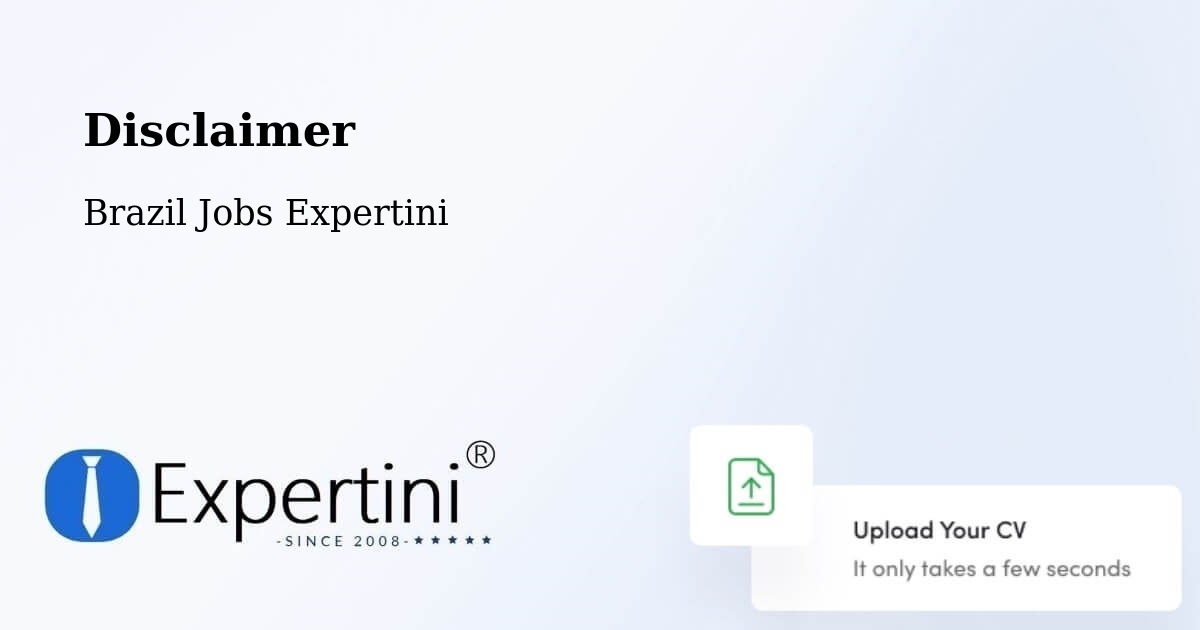 Disclaimer – Erechim - Brazil Jobs Expertini